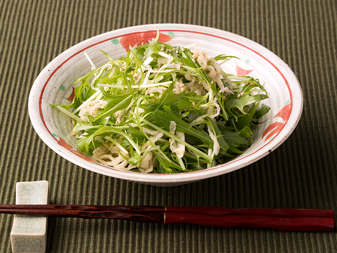 切干し大根と水菜のサラダ